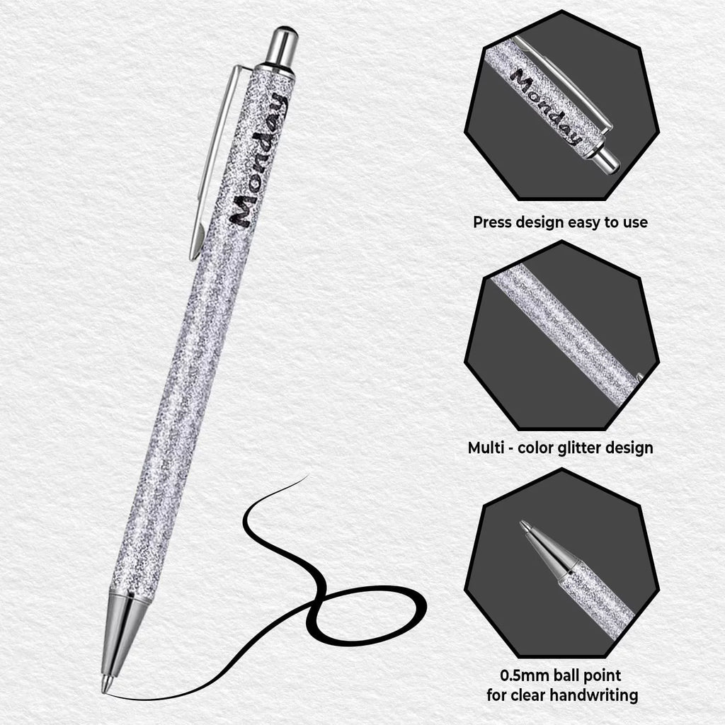 Nylea Funny Pens 7pcs Set - Daily Pen for Office & Coworkers - Fun Quote  Ballpoint Pen - Swear Words Weekend Set Perfect for Work, Office Gifts,  Adult
