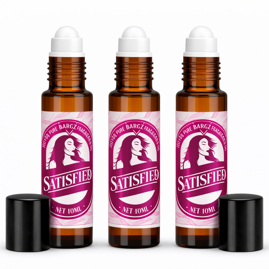 Bargz Satisfied Fragrance Oil for Women - 10ml (0.33oz) (Floral) Roller Bottle