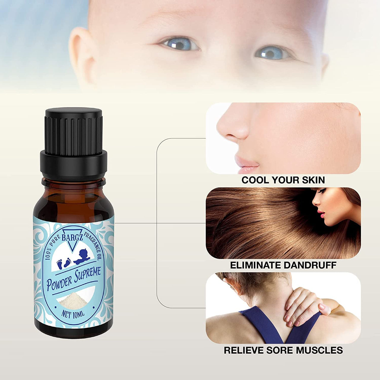 Bargz Powder Supreme Perfume Fragrance Oil - 0.33oz / 10ml