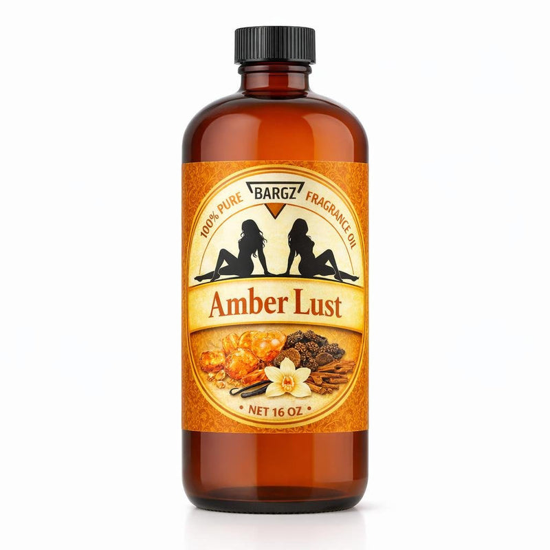 Bargz Amber Lust Fragrance Oil - 16oz Full Size Bottle