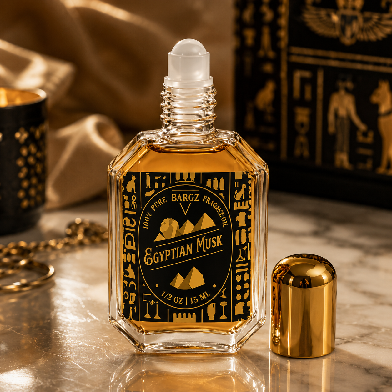 Egyptian Musk Fragrance Perfume Style Roller Bottle 1/2oz (15ml)
