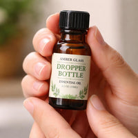 Amber Glass Dropper Bottles, 1/2 oz (1 Dozen)