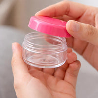 Clear Jar with Pink Cap, 0.15 oz (1 Gross, 144 Pieces)