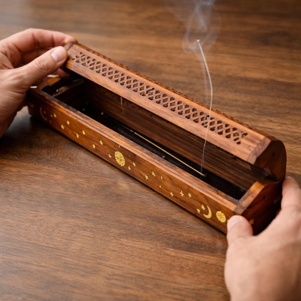 Hollow Coffin Incense Holder, 19 Inch (1.2 lb)