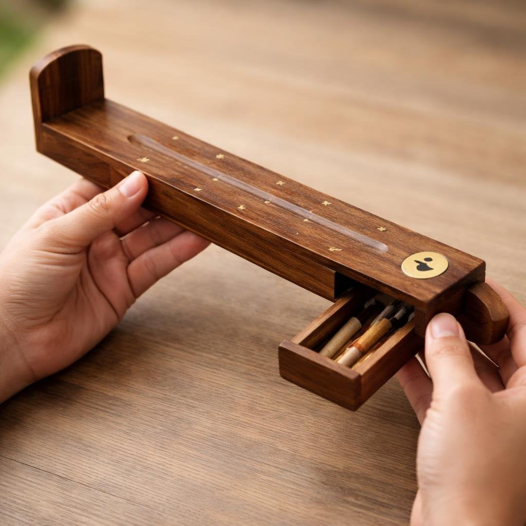 Incense Holder with Storage, 11 Inch (0.4 lb)