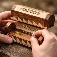 Cone and Joint Wood Incense Holder (0.5 lb)