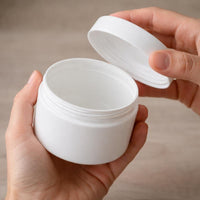 8 oz White Jar with Closure (1 Dozen)