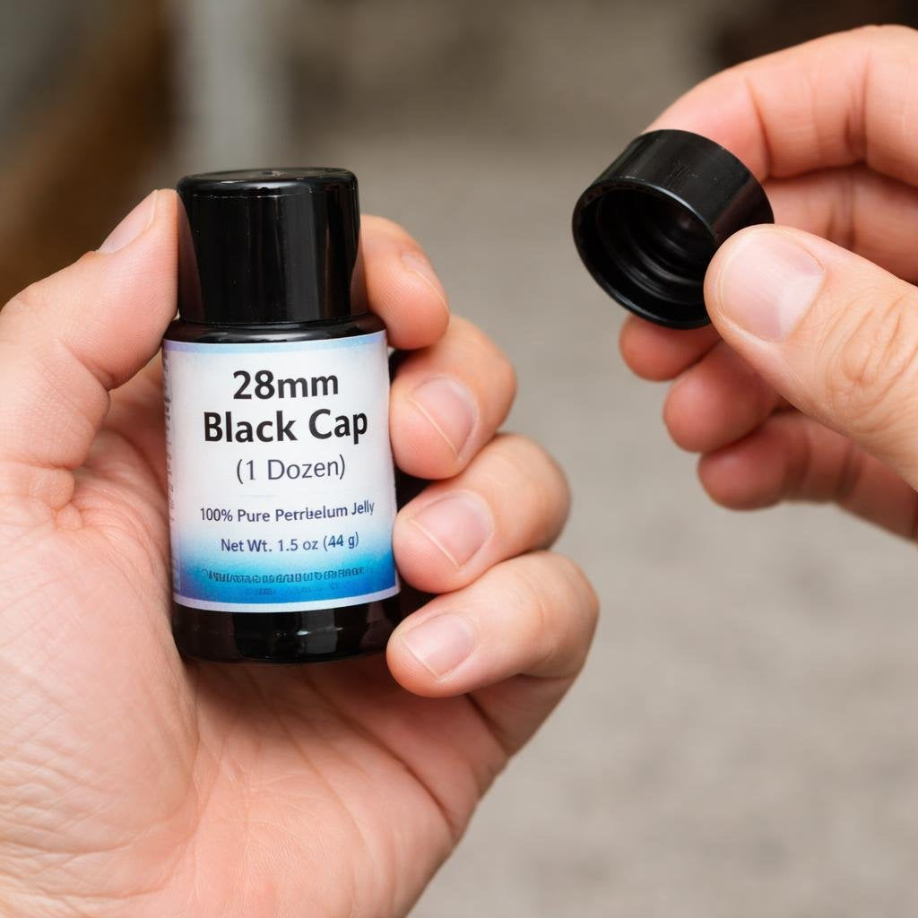 28mm Black Cap (1 Dozen)