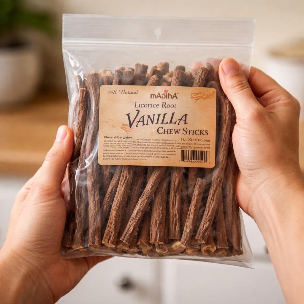 Licorice Root Chew Sticks, Vanilla (1 Pound)