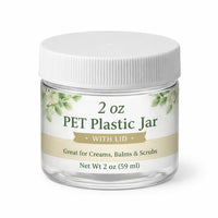 2 oz PET Plastic Jar with Lid (1 Dozen)