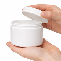 8 oz White Jar with Closure (1 Dozen)