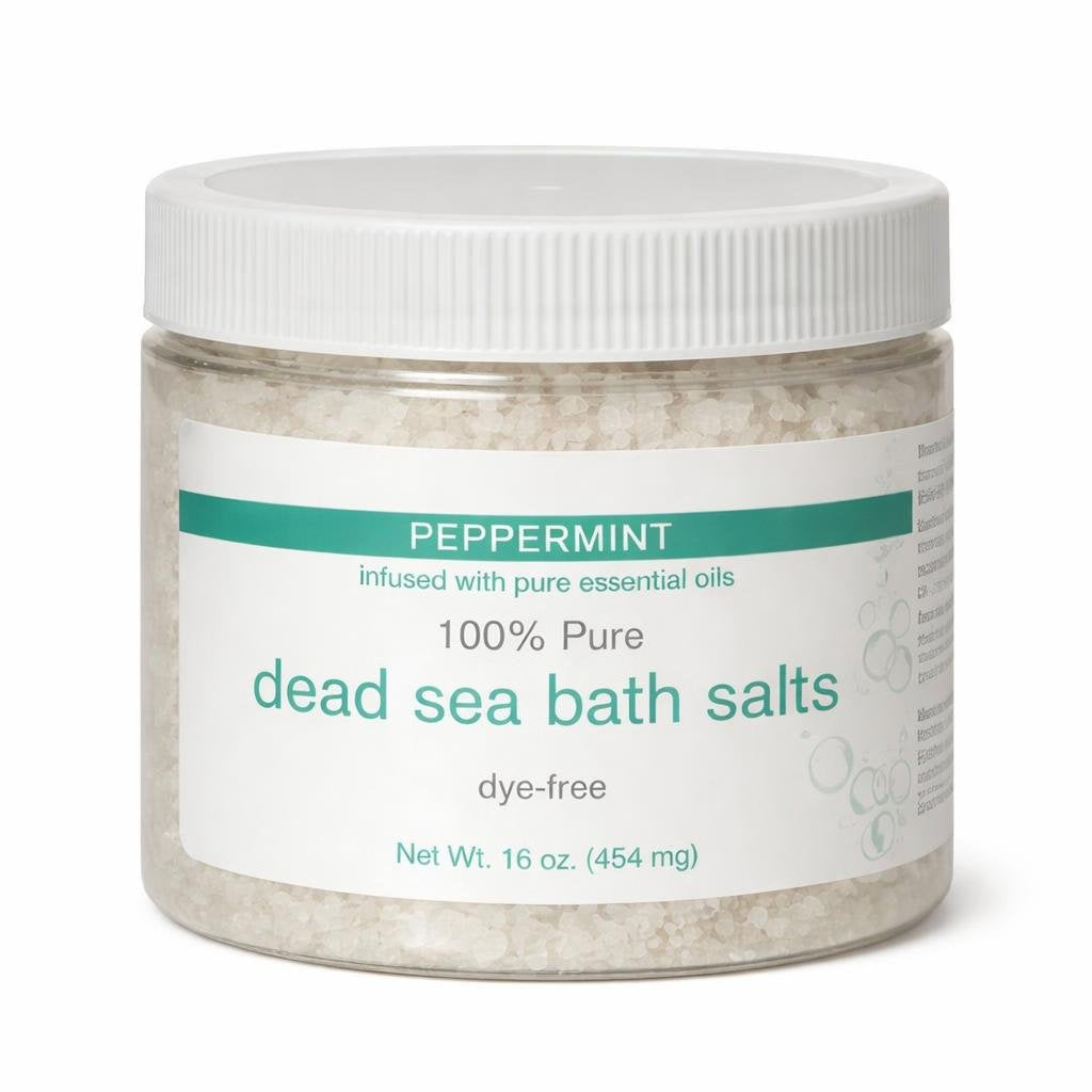 Peppermint Dead Sea Bath Salt (1 Pound)