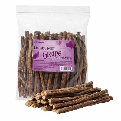 Licorice Root Chew Sticks, Grape (1 Pound)