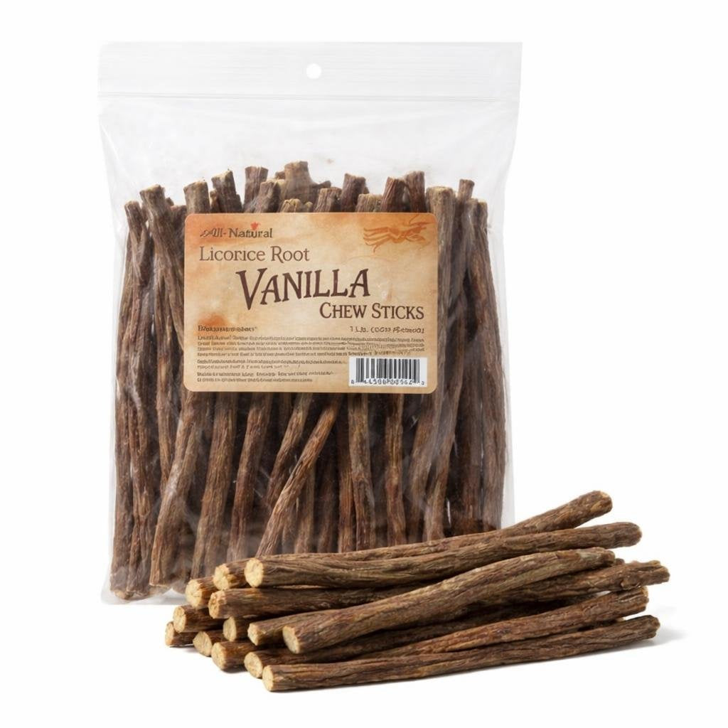 Licorice Root Chew Sticks, Vanilla (1 Pound)