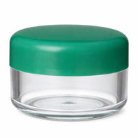 Clear Jar with Green Top, 0.15 oz (1 Gross, 144 Pieces)