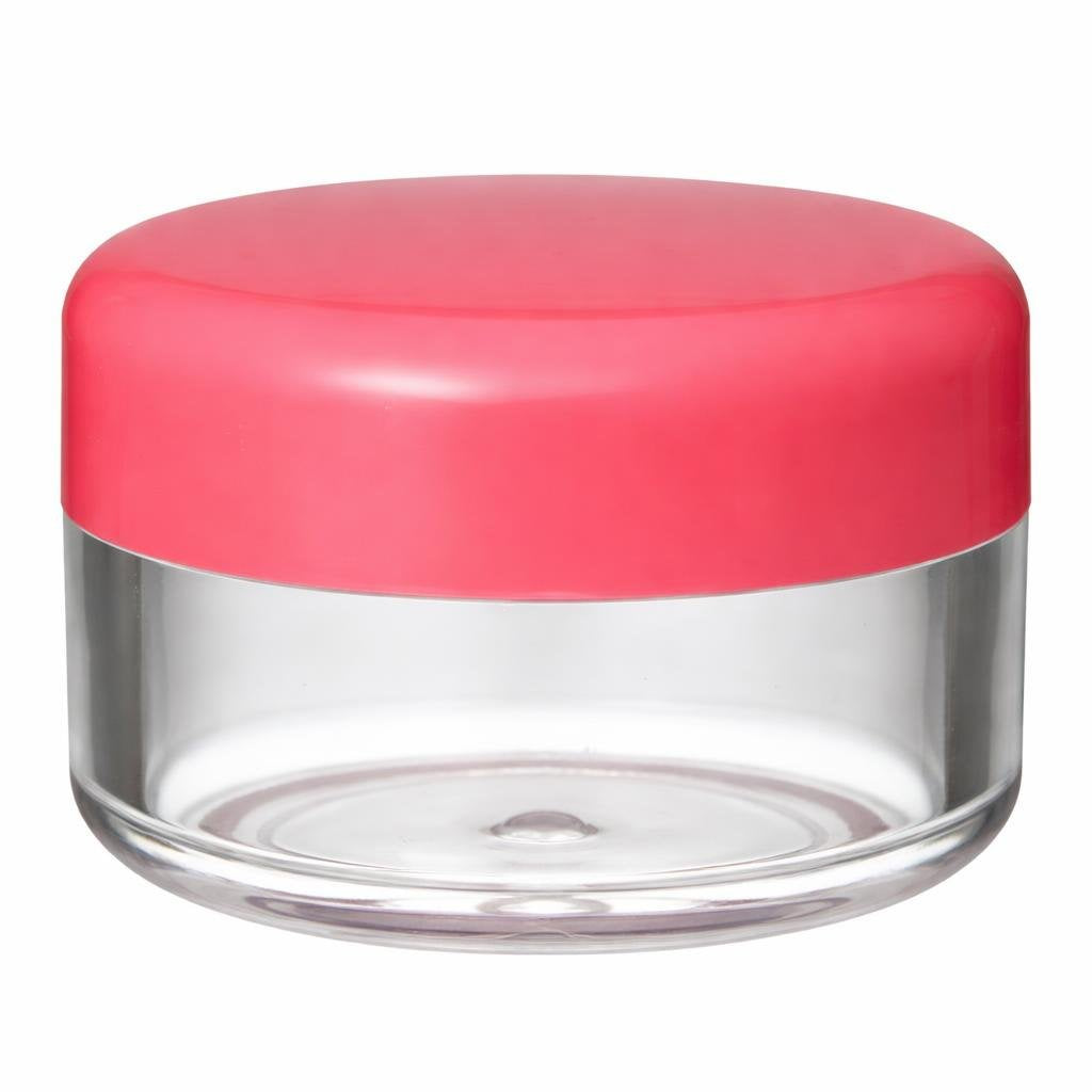 Clear Jar with Pink Cap, 0.15 oz (1 Gross, 144 Pieces)