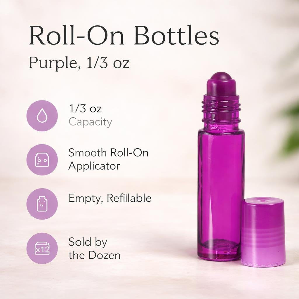 Roll, On Bottles, Purple, 1/3 oz (1 Dozen)