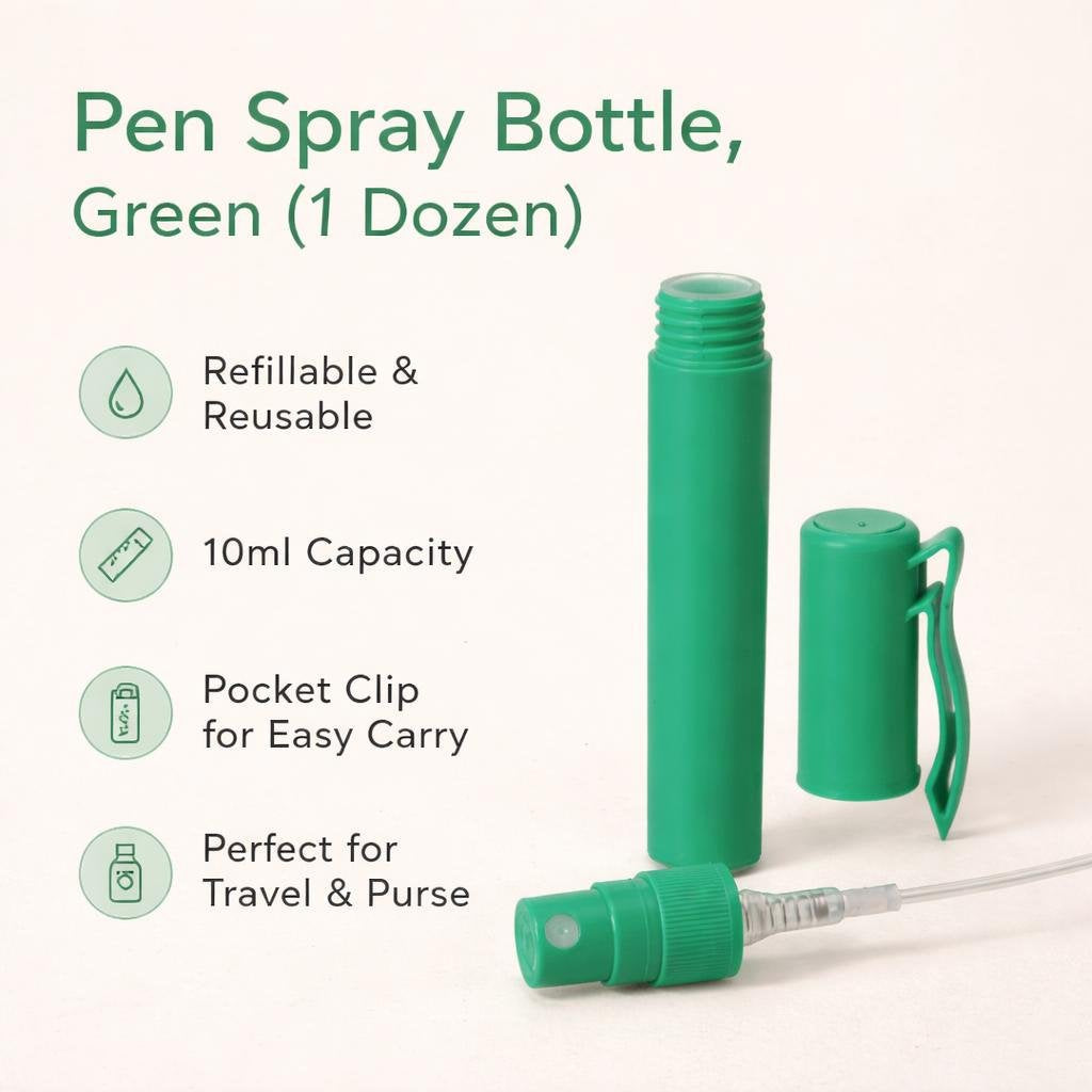 Pen Spray Bottle, Green (1 Dozen)