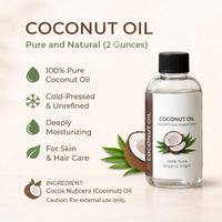 Coconut Oil, Pure and Natural (2 Ounces)