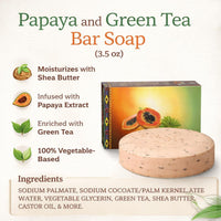 Papaya and Green Tea Bar Soap (3.5 oz)