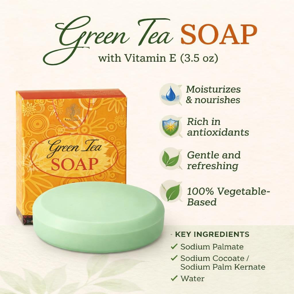 Green Tea Soap with Vitamin E (3.5 oz)