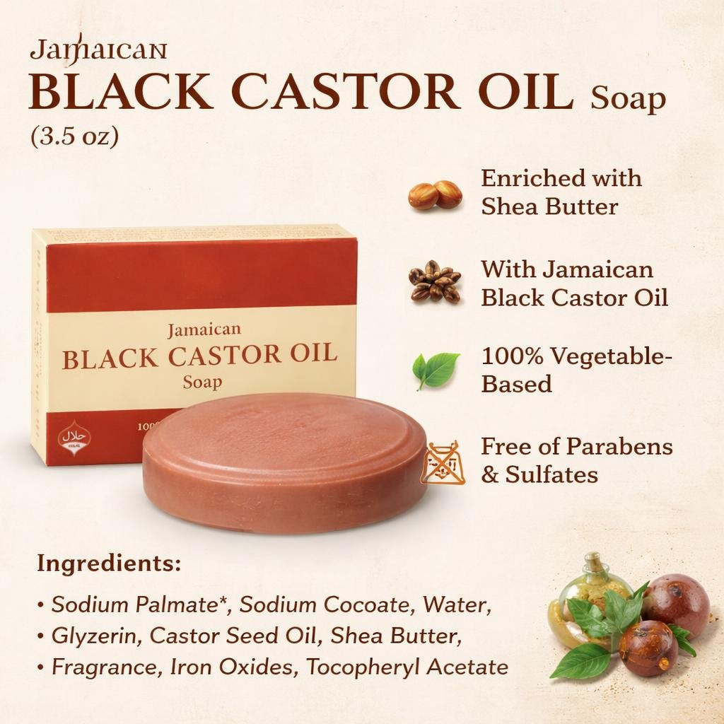 Jamaican Black Castor Oil Soap (3.5 oz)