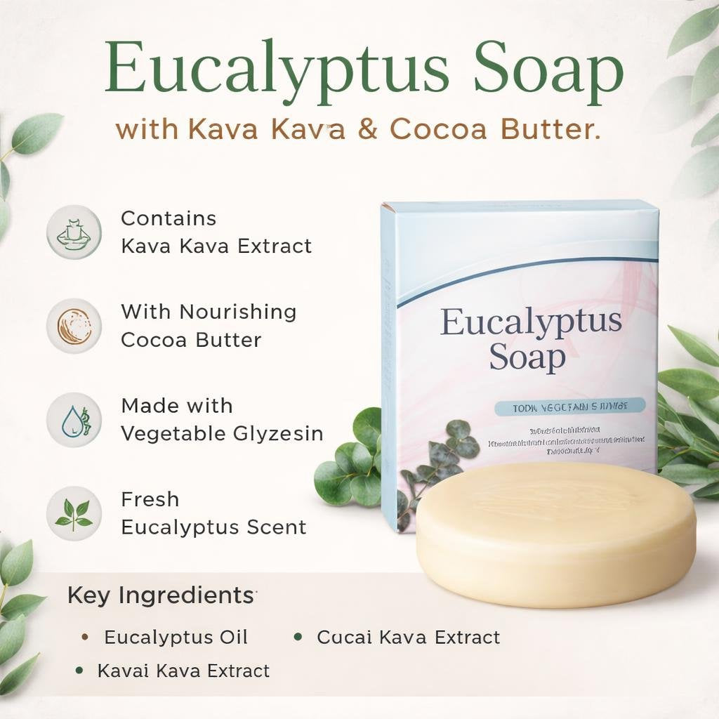 Eucalyptus Soap with Kava Kava and Cocoa Butter (3.5 oz)