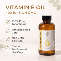 Vitamin E Oil 400 IU, Non GMO (2 Ounces)