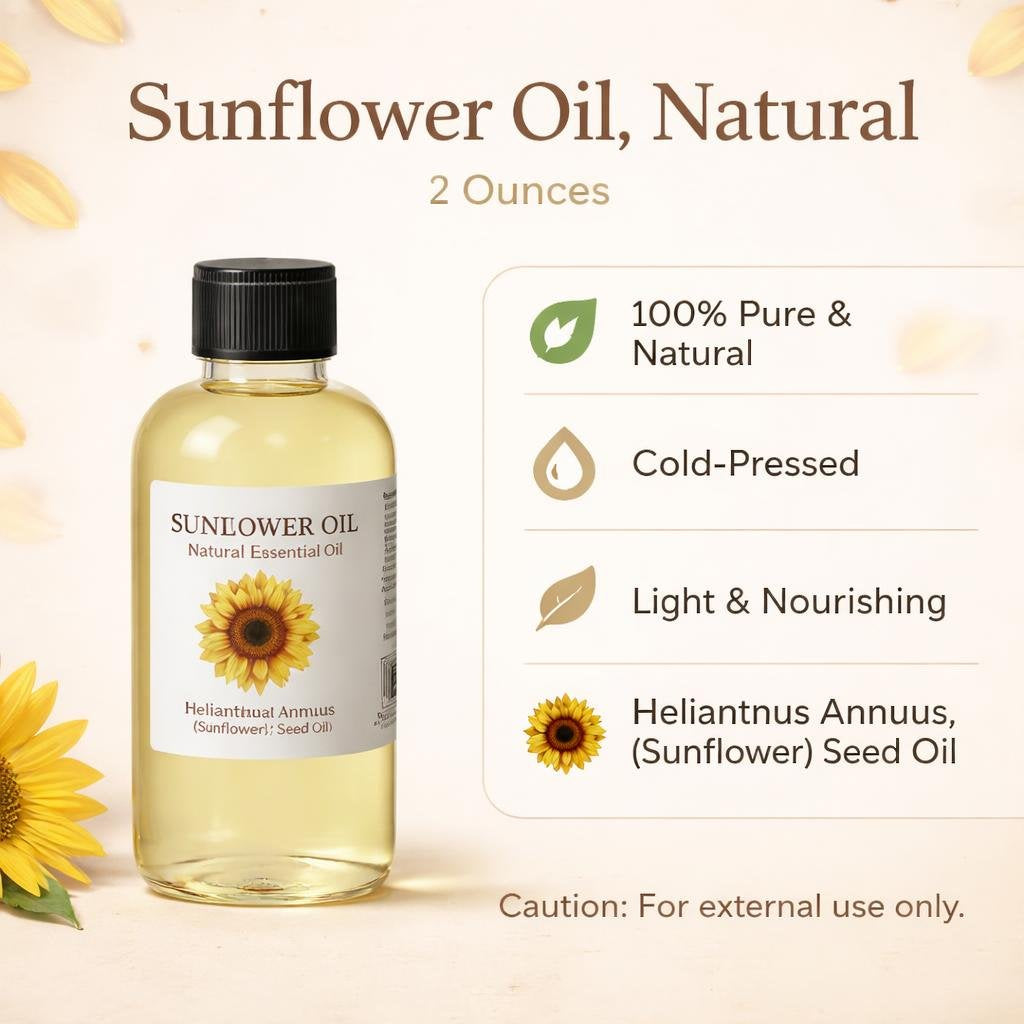 Sunflower Oil, Natural (2 Ounces)