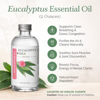 Eucalyptus Essential Oil (2 Ounces)
