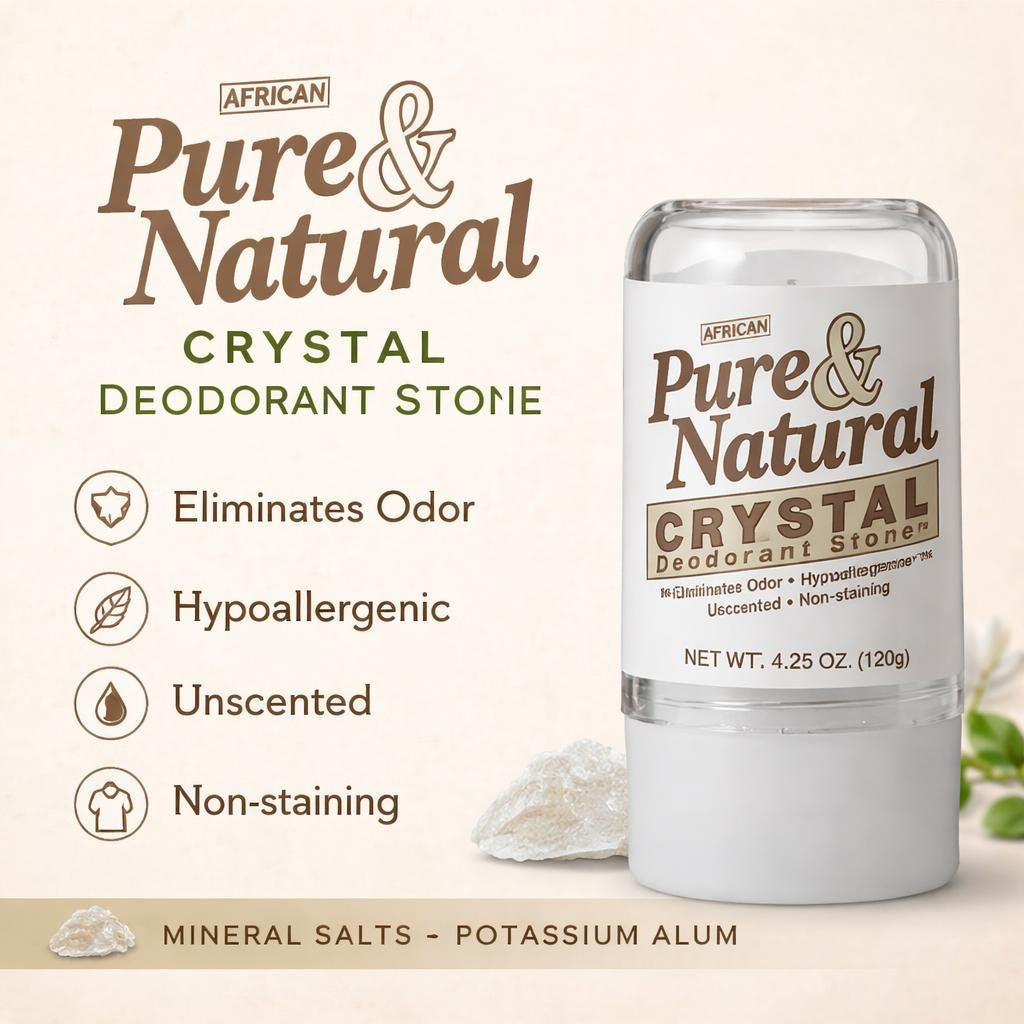 African Crystal Deodorant Stone (4.25 oz)