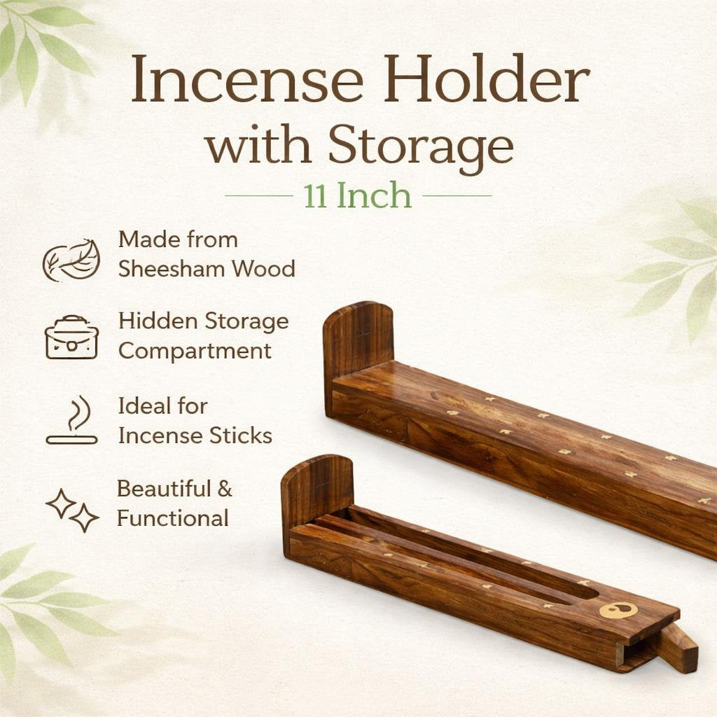 Incense Holder with Storage, 11 Inch (0.4 lb)