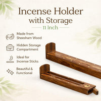 Incense Holder with Storage, 11 Inch (0.4 lb)