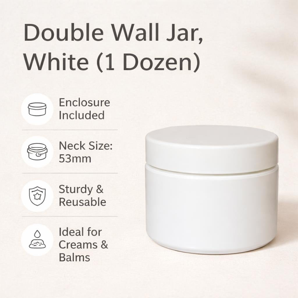 Double Wall Jar, White (1 Dozen)