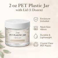 2 oz PET Plastic Jar with Lid (1 Dozen)
