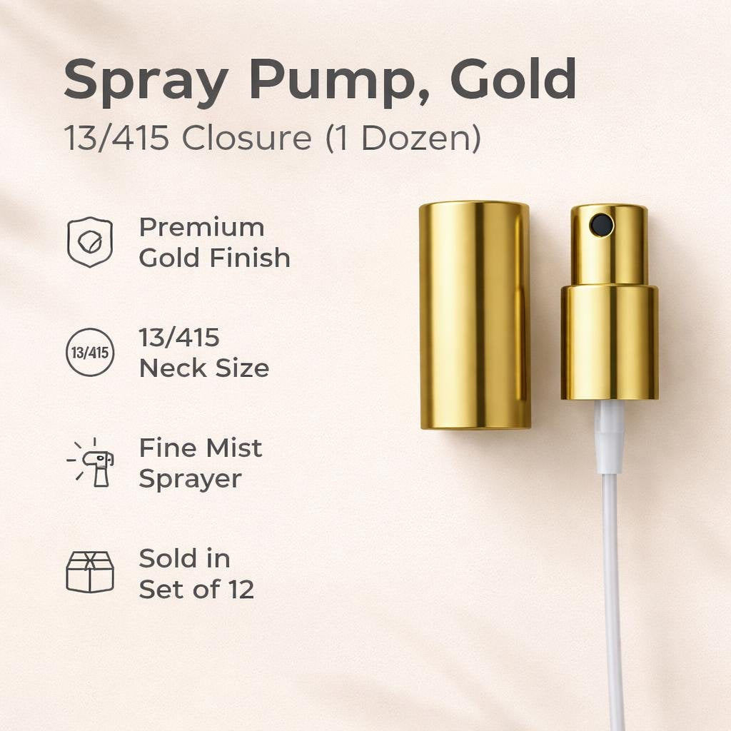 Spray Pump, Gold, 13/415 Closure (1 Dozen)