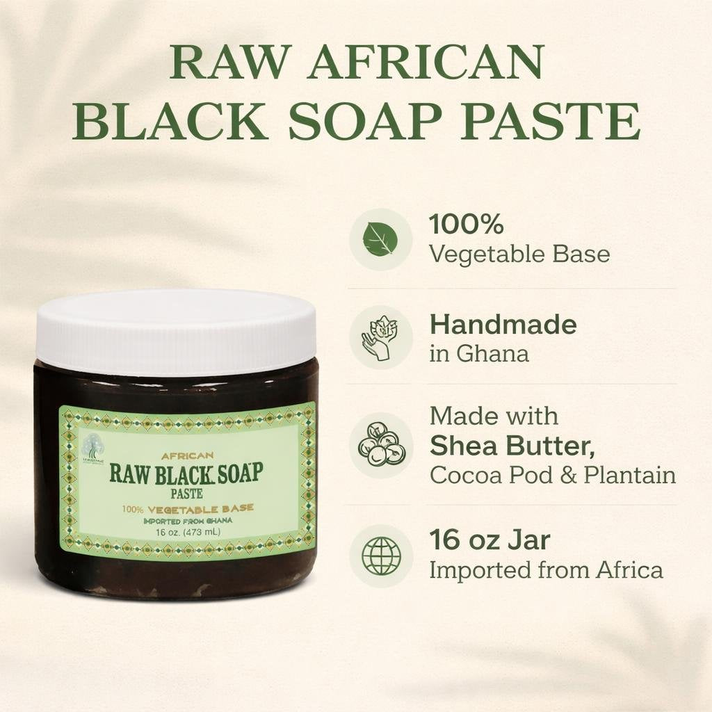 Raw African Black Soap Paste