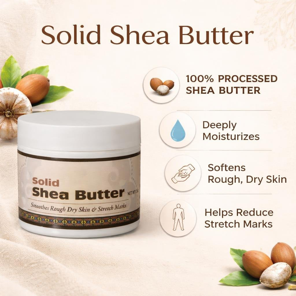 Solid Shea Butter (3.5 oz)