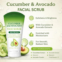 Facial Scrub, Cucumber and Avocado (8.0 oz)