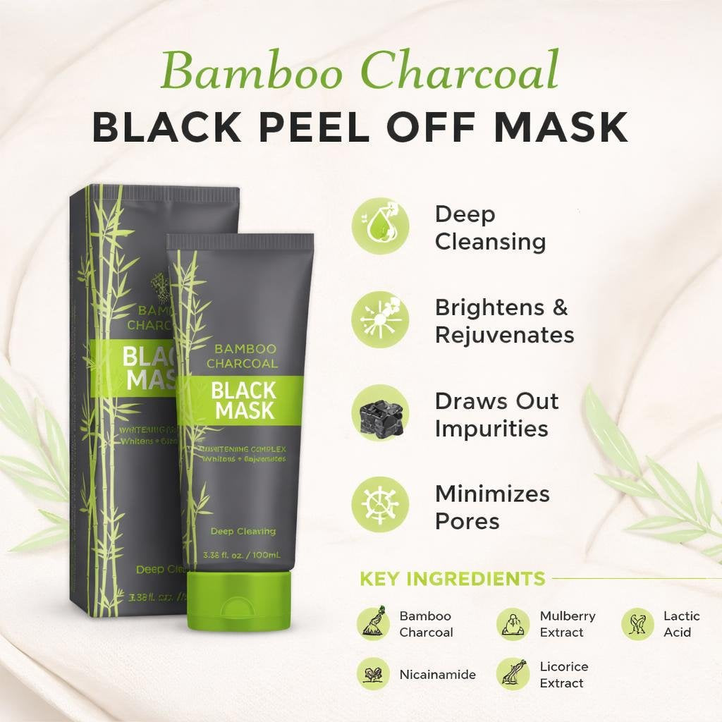 Bamboo Charcoal Black Peel Off Mask (5.0 oz)