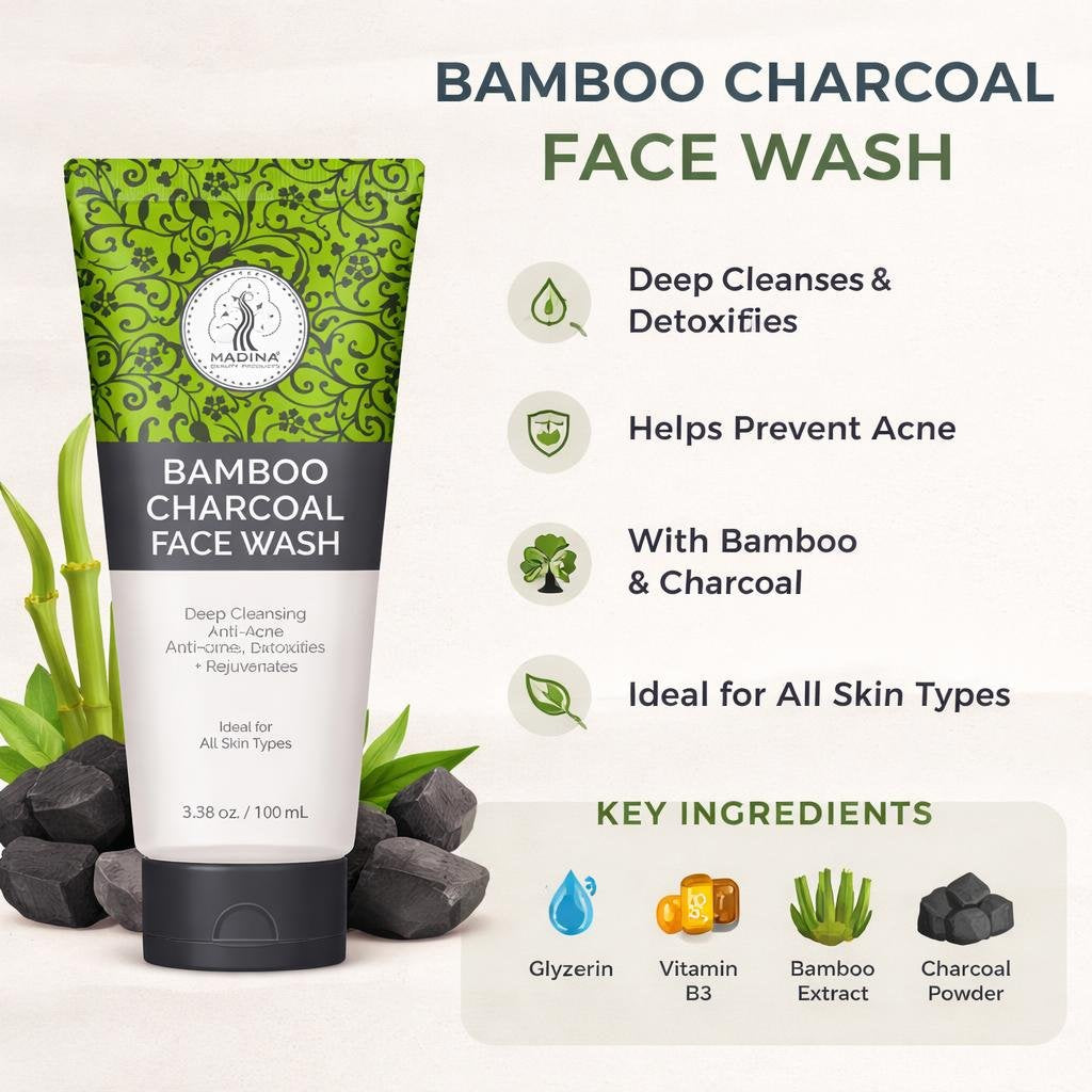 Bamboo Charcoal Face Wash (5.0 oz)