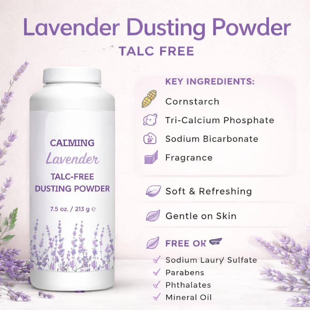 Lavender Dusting Powder, Talc Free