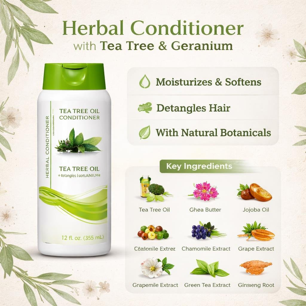 Herbal Conditioner with Tea Tree and Geranium (1.0 lb)
