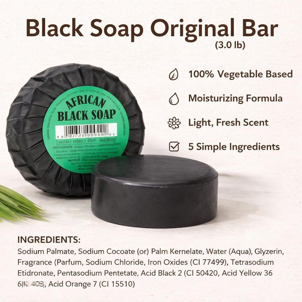 Black Soap Original Bar (3.0 lb)
