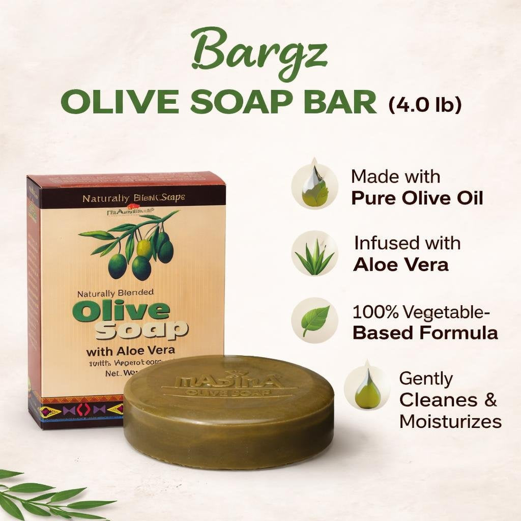 Bargz Olive Soap Bar (4.0 lb)