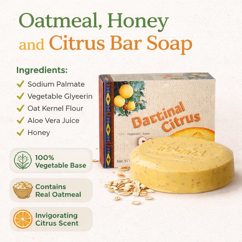 Madina Oatmeal, Honey and Citrus Bar Soap (4.0 lb)