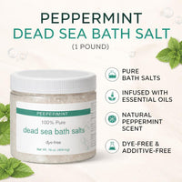 Peppermint Dead Sea Bath Salt (1 Pound)