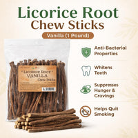 Licorice Root Chew Sticks, Vanilla (1 Pound)