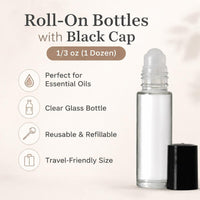 Roll, On Bottles with Black Cap, 1/3 oz (1 Dozen)