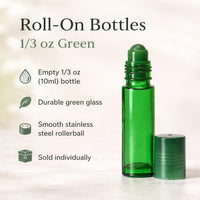 Roll, On Bottles, 1/3 oz Green (1 Dozen)